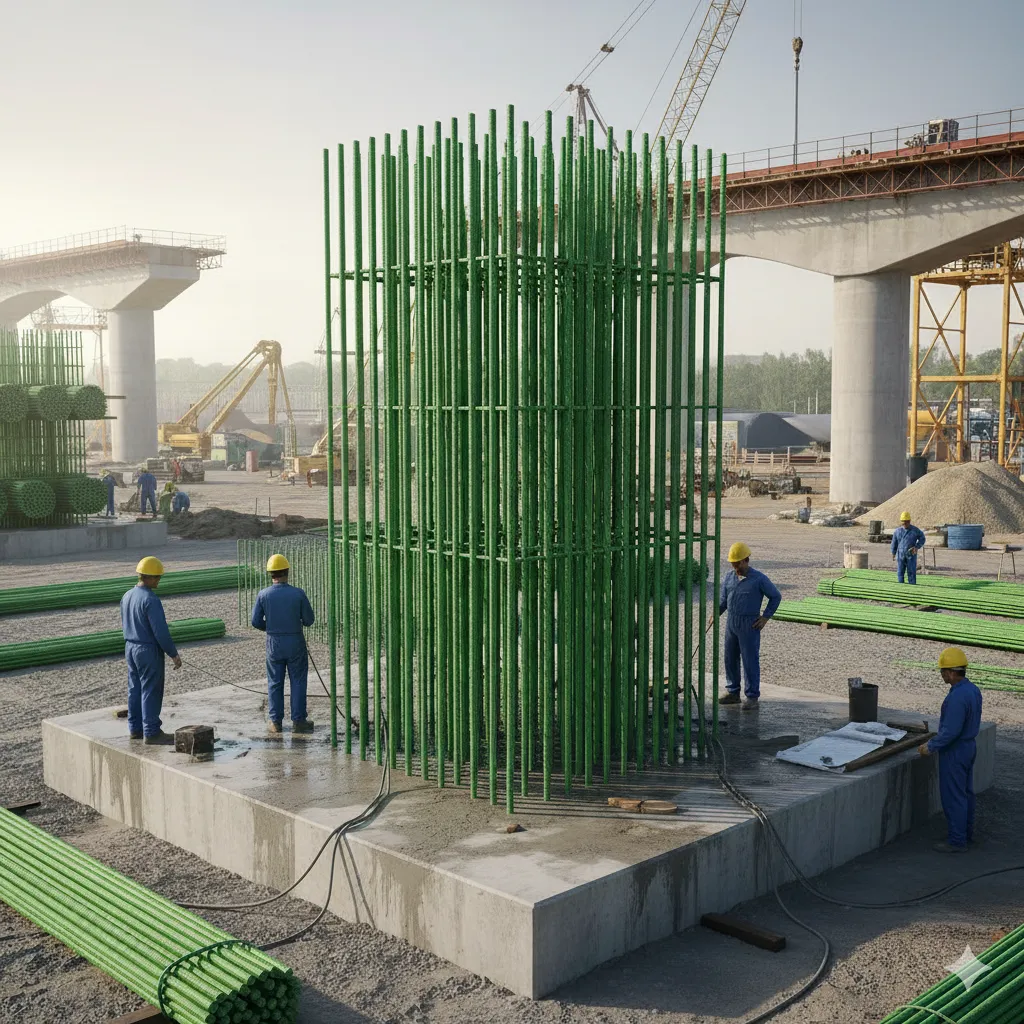 F+G Rebar installed in bridge infrastructure